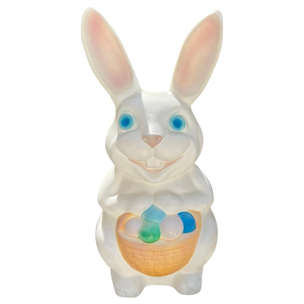 Vintage Empire Blow Mold Easter Bunny Light Up Decoration Works